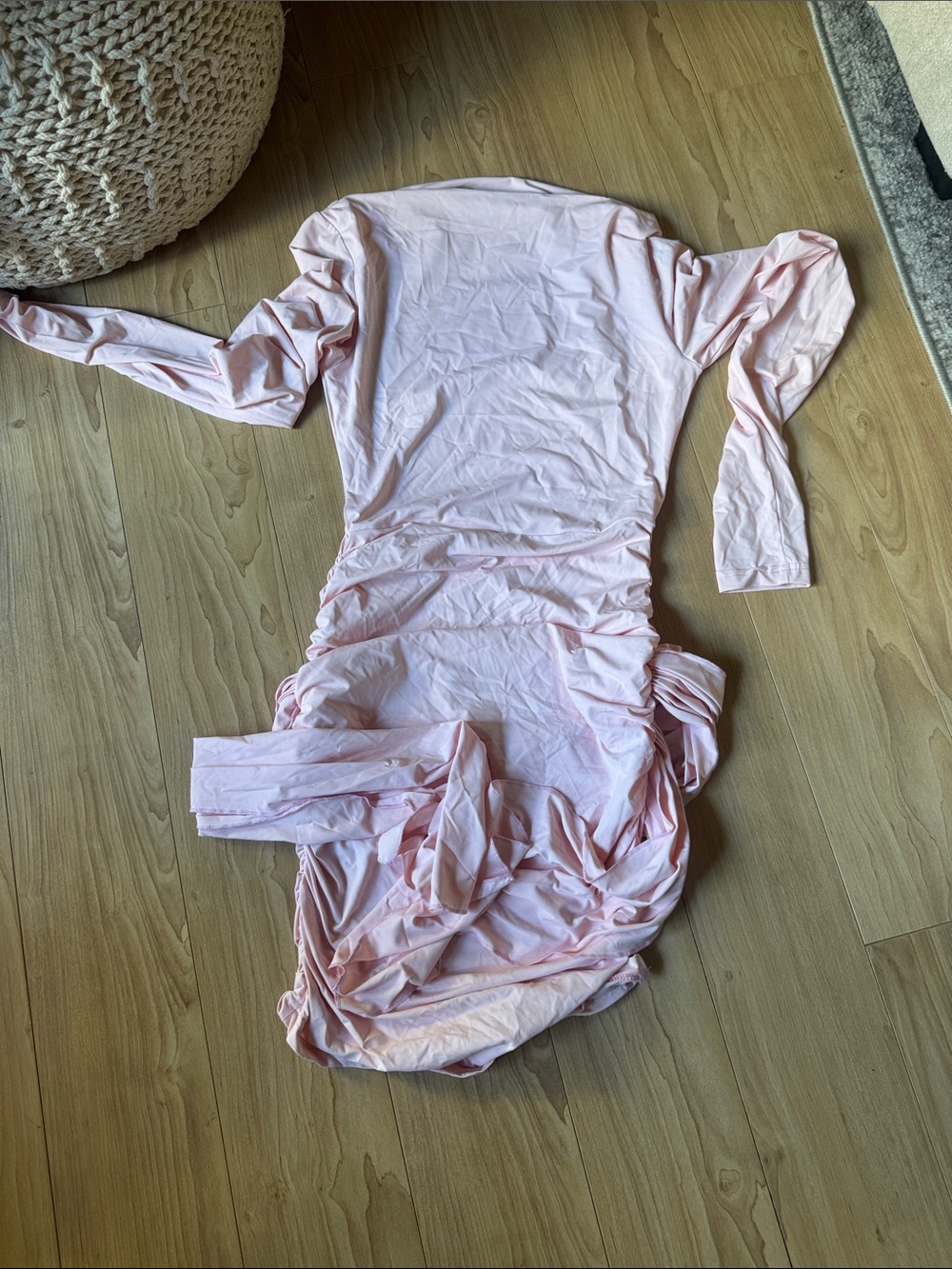 Lioness Blush Pink Ruched Dress